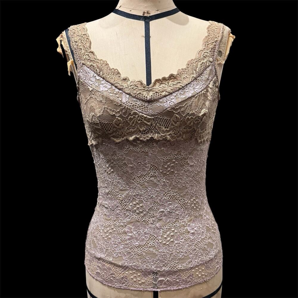 Ann Ferriday VTG Scallop Empire Fairy Bridgerton Cami S